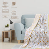 Grey Cartoon  | Pure Mulmul Cotton | Flannel filling