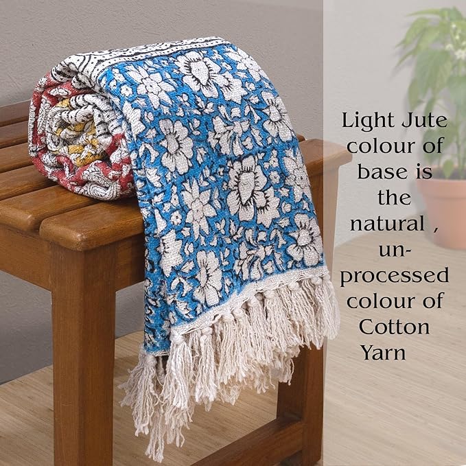 Patch Work Pattern | MultiColor Florals | Woven Sofa Throw