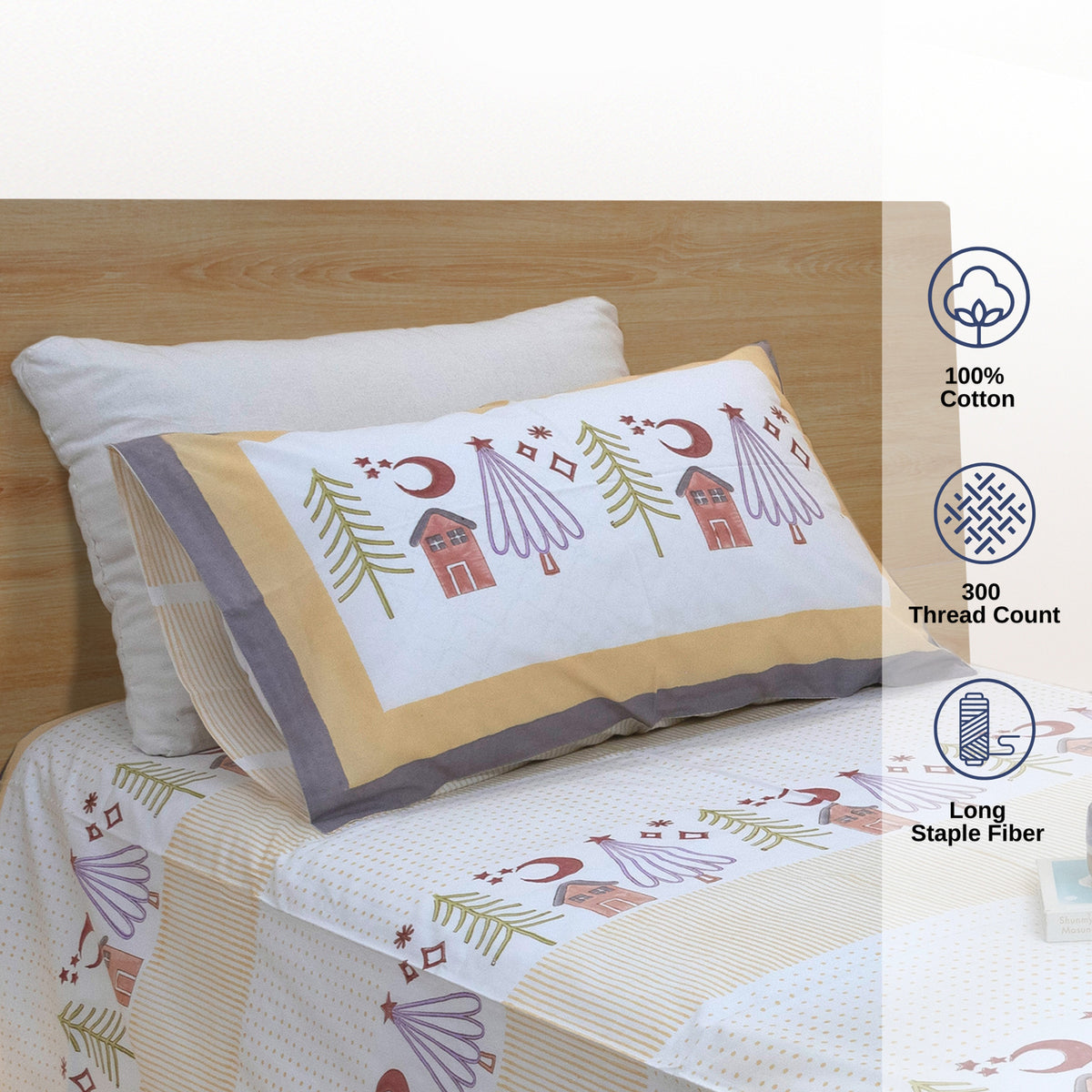 Yellow Polka Homes | Premium Bedsheet