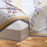 Yellow Polka Bedding Set | 300TC Bedsheet | 2 Pillow Covers | Mulmul Cotton Dohar