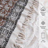 Ethnic on Brown | Cotton Yarn Sofa Throw