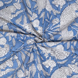 White Birds on Blue |300TC Mercerized Cotton Bedsheet