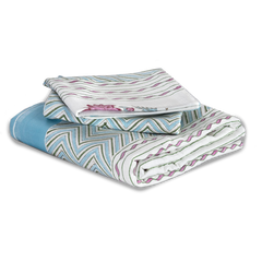 Pink Blue White | Pure Cotton Bedsheet