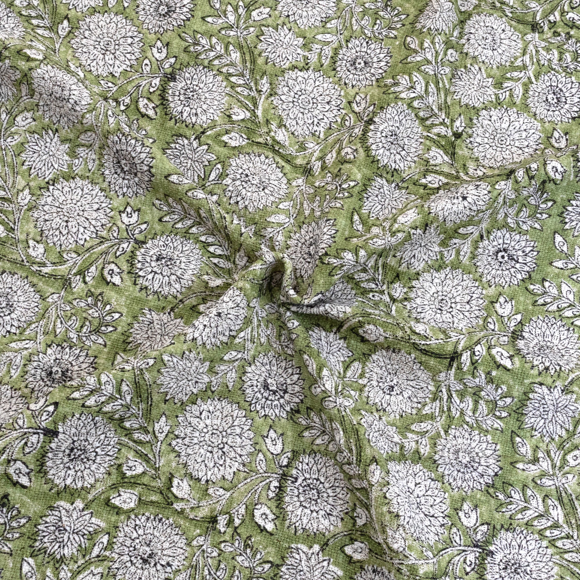 Florals on Light Green | MultiColor Florals | Woven Sofa Throw