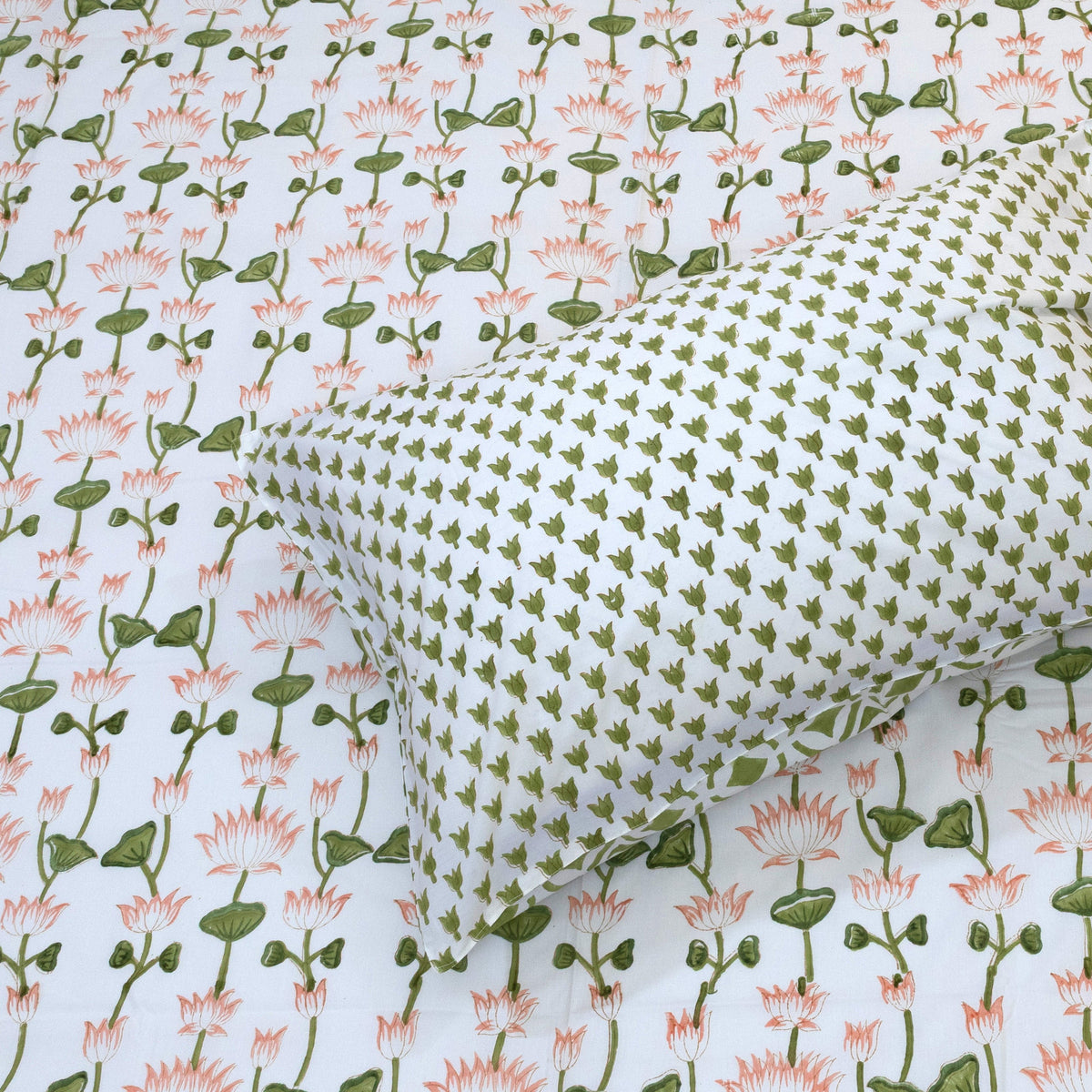 Lotus Vines | Premium Bedsheet