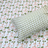 Lotus Vines| 300TC Bedsheet | 2 Pillow Covers | Mulmul Cotton Quilt