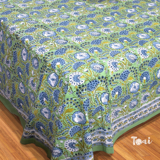 Blue Green Florals   | 210TC Pure Cotton