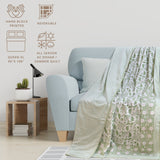 Floral Kalamkari White Green | Pure Mulmul Cotton | Flannel filling