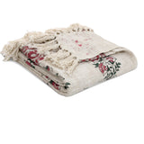 Floral Motives  | Cotton Yarn Sofa Throw