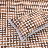 Geometric Square |hand block printed bedsheet| Double bed ,King size, Queen size | 210 TC Pure Cotton| Complementing pillow covers