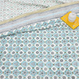 Small Blue Jaal  | 300TC Quilt | 2 Pillow Covers | Mulmul Cotton Quilt| Double bed ,King size, Queen size ,Single size| 300 TC Pure Cotton|