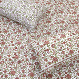 Rust Flower Spread   | 210TC Pure Cotton Bedsheet