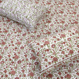 Rust Floral Spread|300TC Mercerized Cotton Bedsheet
