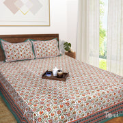 Small Green Flowers  | Fine Quality Bedsheet
