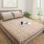 Bagru Earthy Jaal | Fine Quality Bedsheet