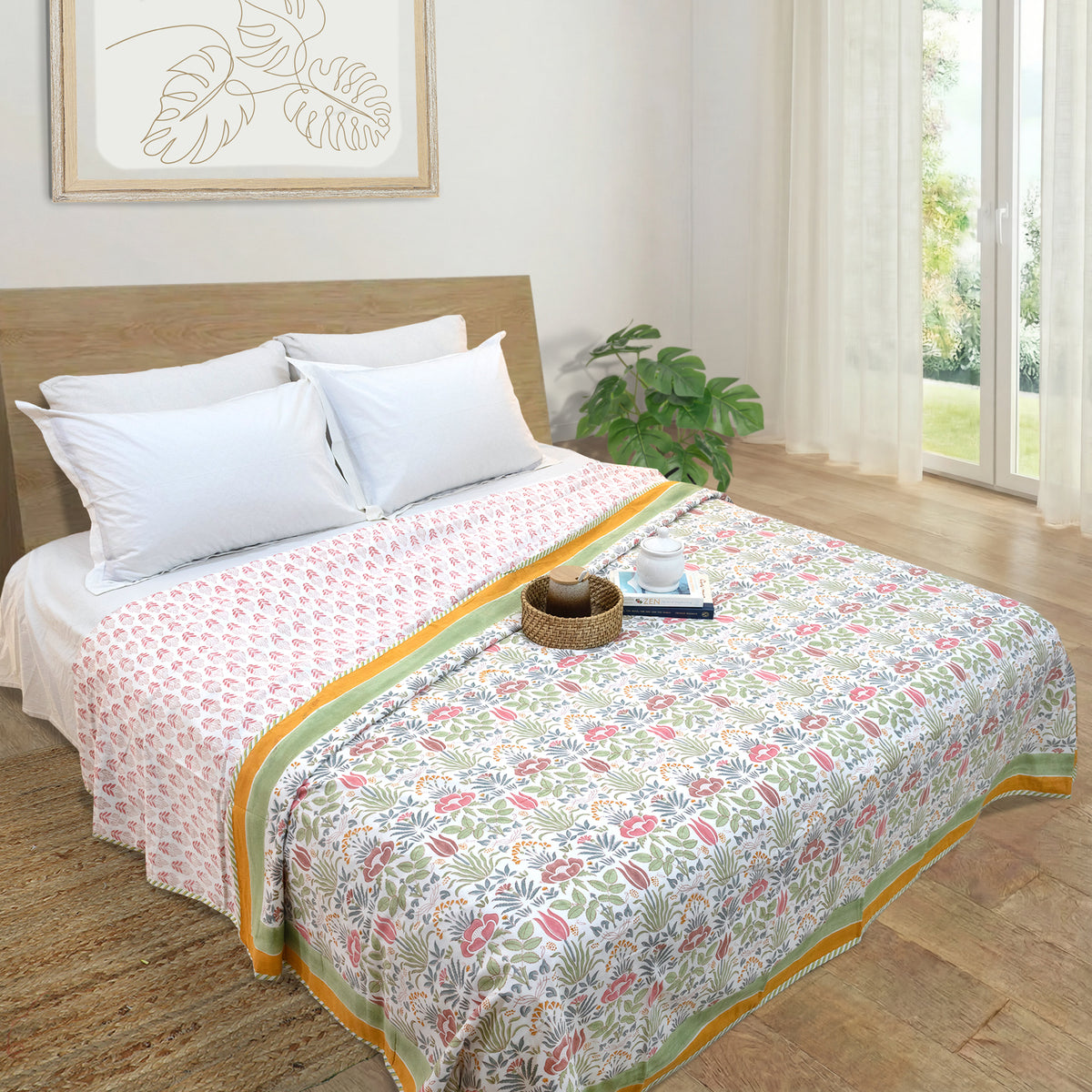 Spring Floral |  Dohar | Summer Blanket