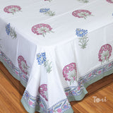 Balsam on White | 300TC Mercerized Cotton Bedsheet