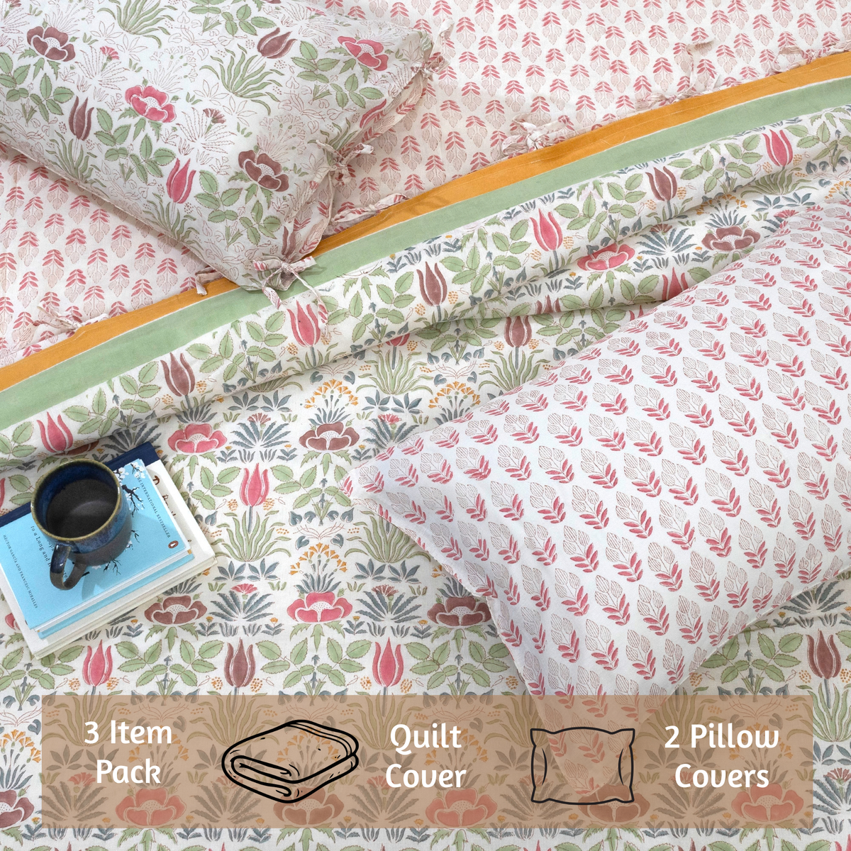 Spring Floral | Quilt Duvet Cover with Pillow Covers