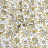 Autumn Leaves & Florals  | Pure Mulmul Cotton | Flannel filling