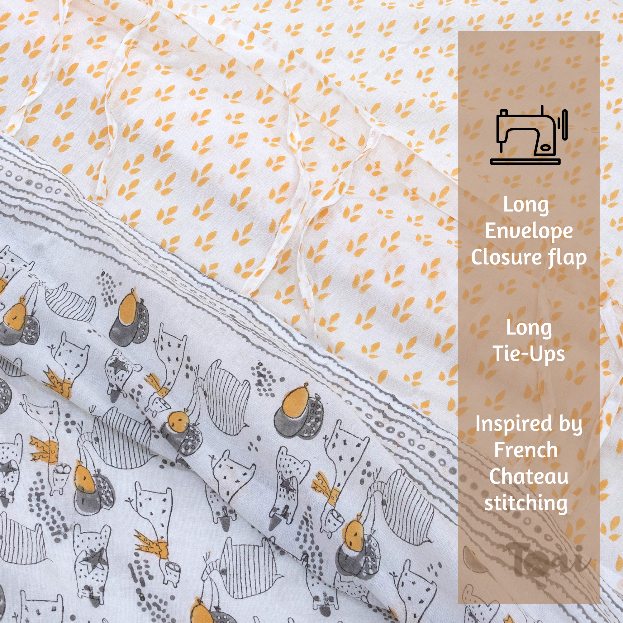 Grey Cartoon | Quilt Duvet Cover with Pillow Covers