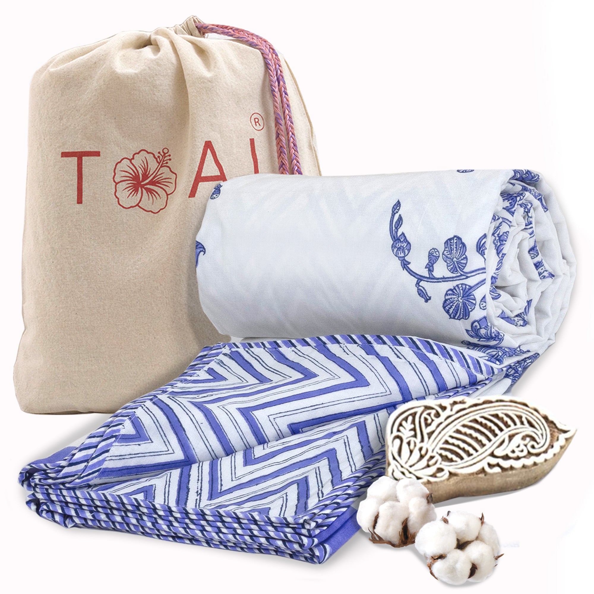 Purple Kalamkari Fish | Dohar | Summer Blanket