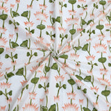Lotus Vines | 300TC Bedsheet | 2 Pillow Covers | Mulmul Cotton Dohar