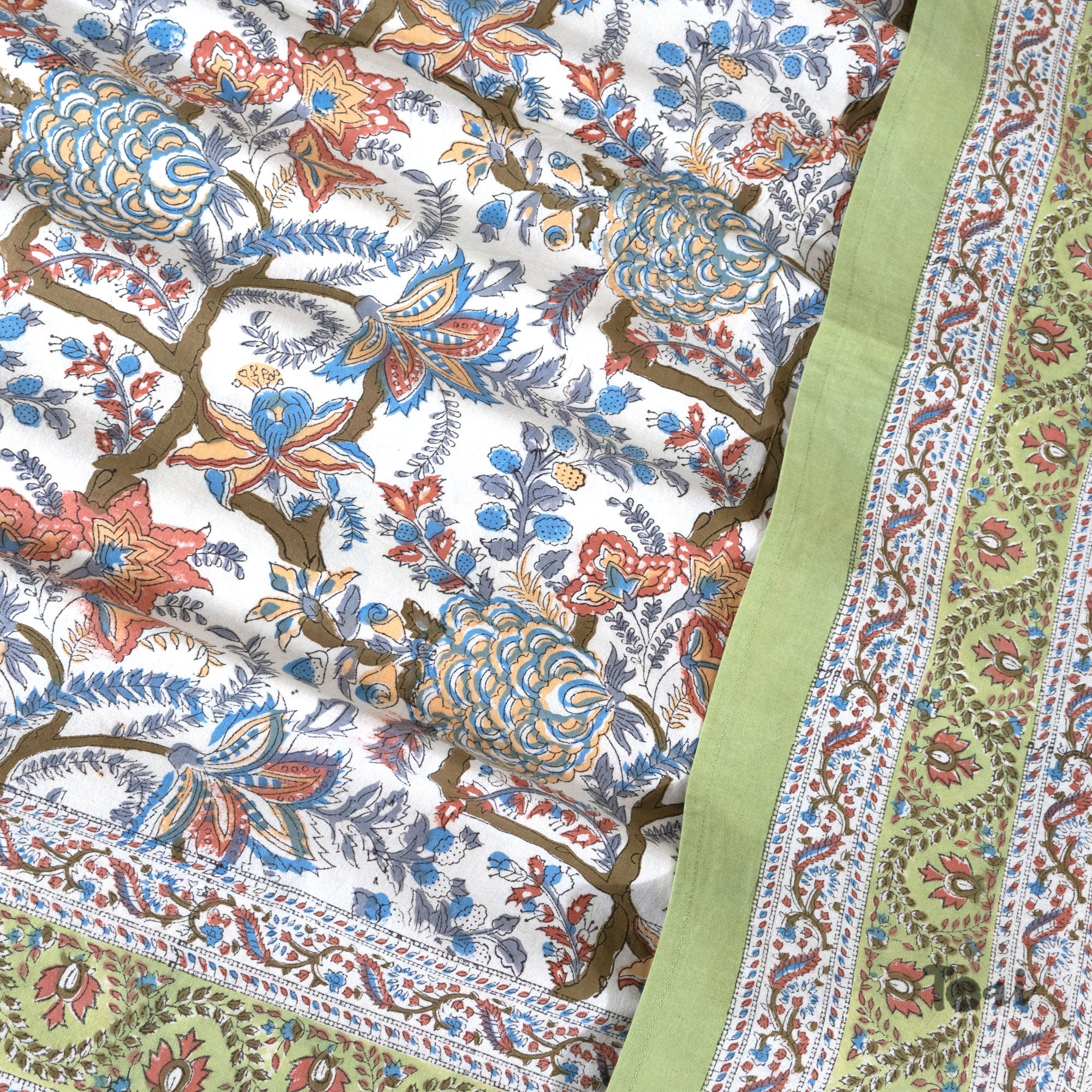 Pastel Flowers on White | Fine Quality Bedsheet