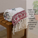 Floral Motives  | Cotton Yarn Sofa Throw