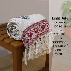 Floral Motives  | Cotton Yarn Sofa Throw