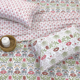 Spring Florals| 300TC Bedsheet | 2 Pillow Covers | Mulmul Cotton Dohar