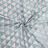 Green Line Pattern | Pure Mulmul Cotton | Flannel filling