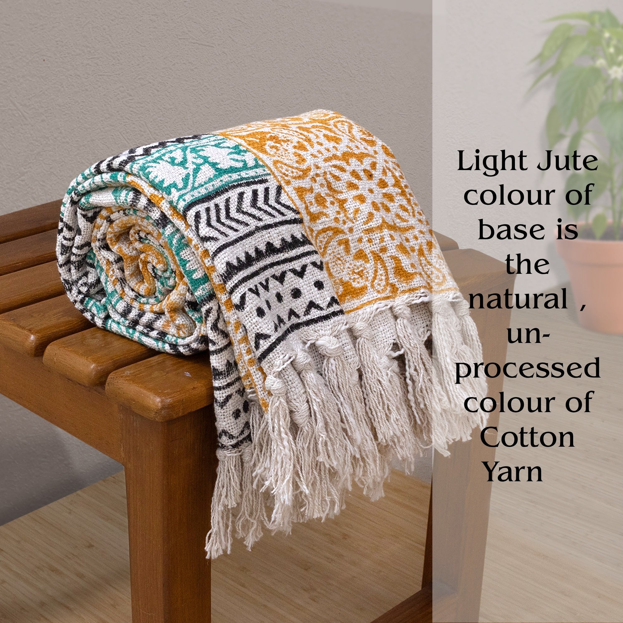 Many Color Ethnic  | MultiColor Florals | Woven Sofa Throw