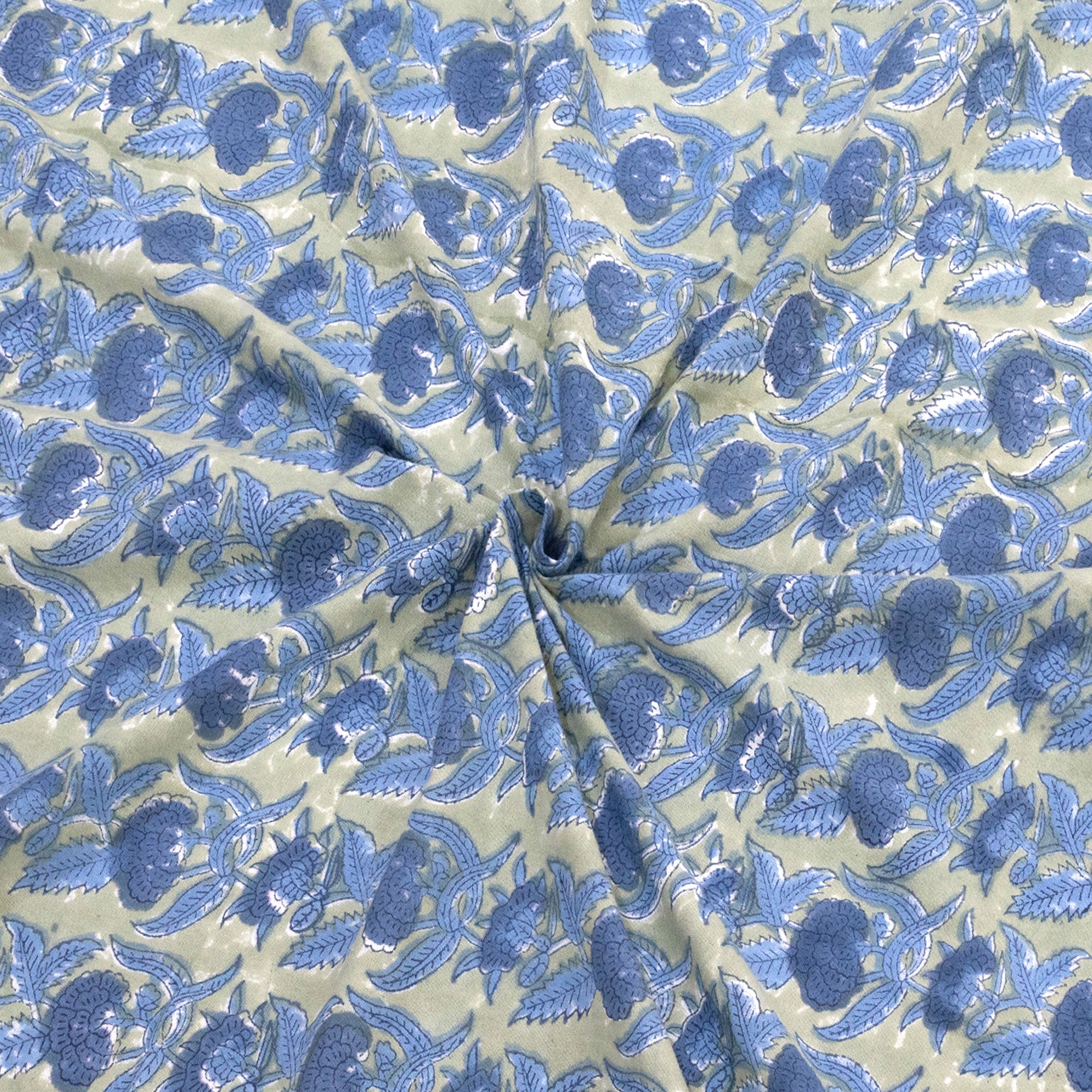 Sage Green Denim Blue  | Fine Quality Bedsheet