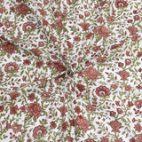 Rust Floral Spread|300TC Mercerized Cotton Bedsheet