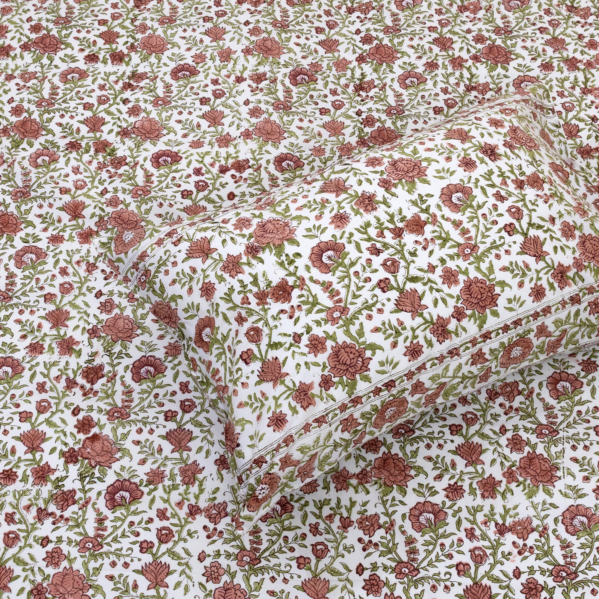 Rust Floral Spread| Premium Bedsheet