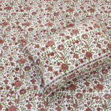 Rust Floral Spread|300TC Mercerized Cotton Bedsheet