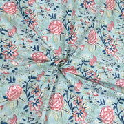 Rose on Green | Dohar | Summer Blanket
