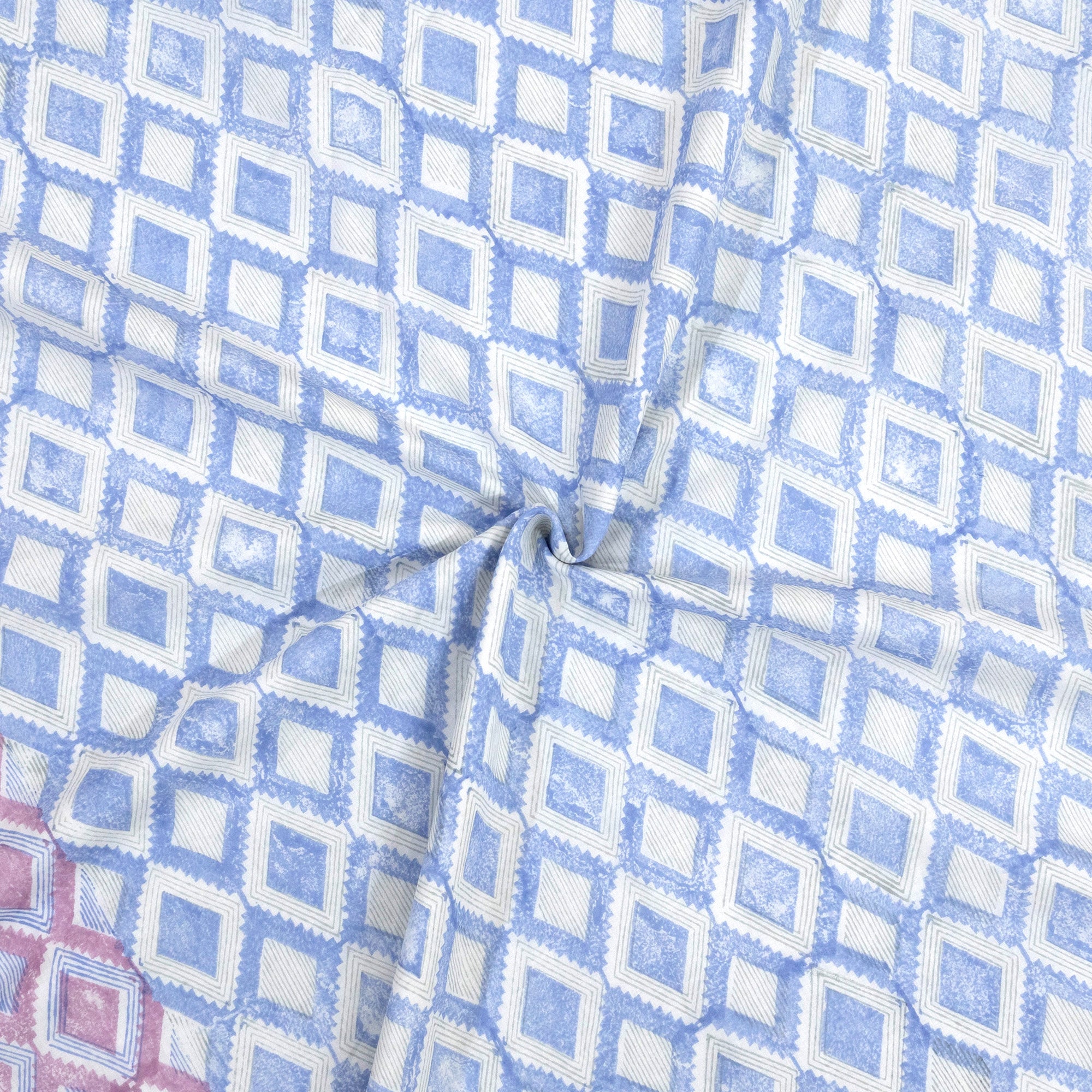 Small Red Motives on Blue | Dohar | Summer Blanket