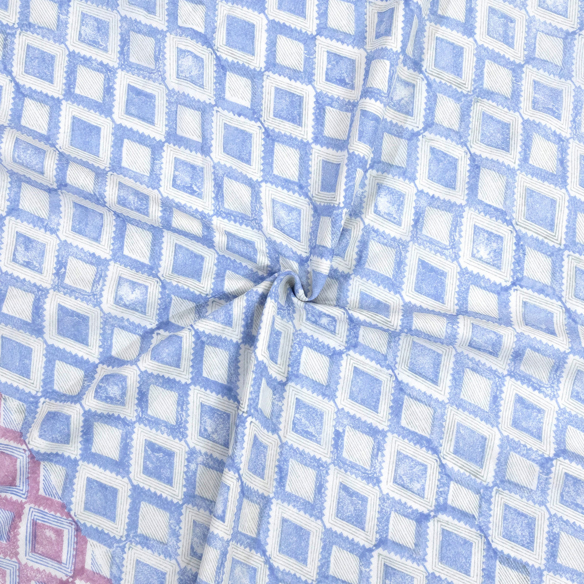 Vintage Lines Checks (Blue, Pink) | Dohar | Summer Blanket