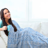 Blue Tapestry | Cotton Yarn Sofa Throw