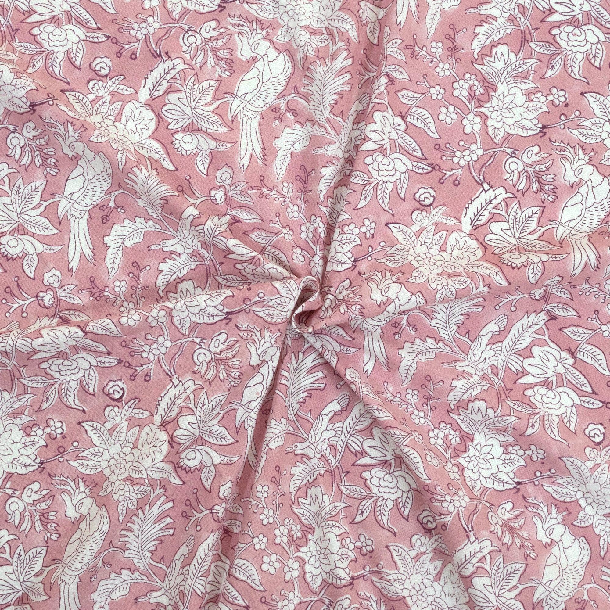 Pink Bird Kalamkari | Fine Quality Bedsheet