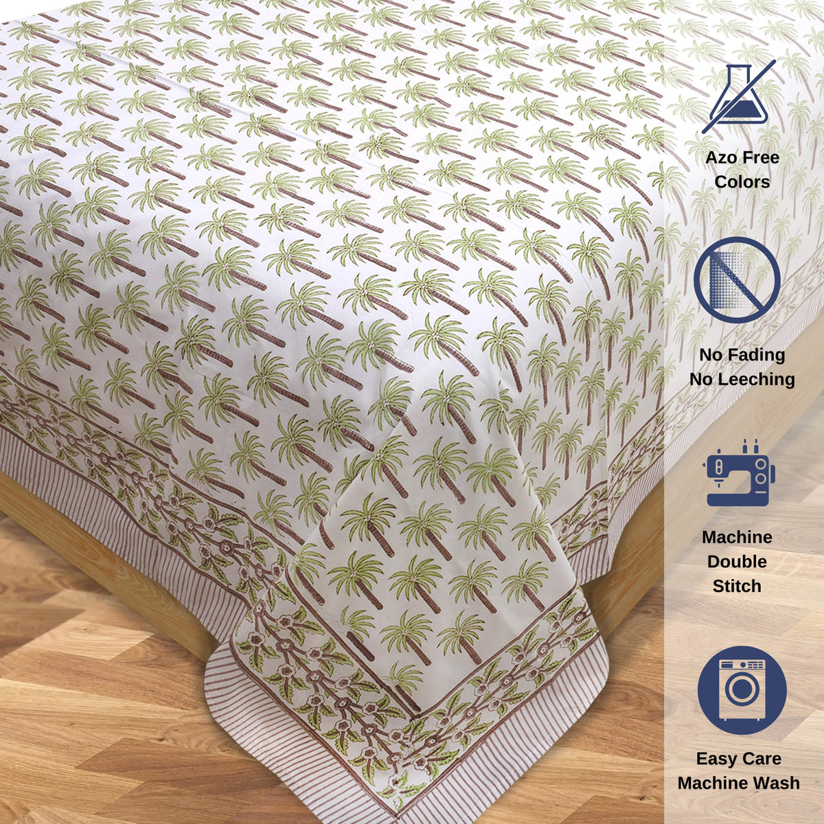 Small Palm | Premium Bedsheet