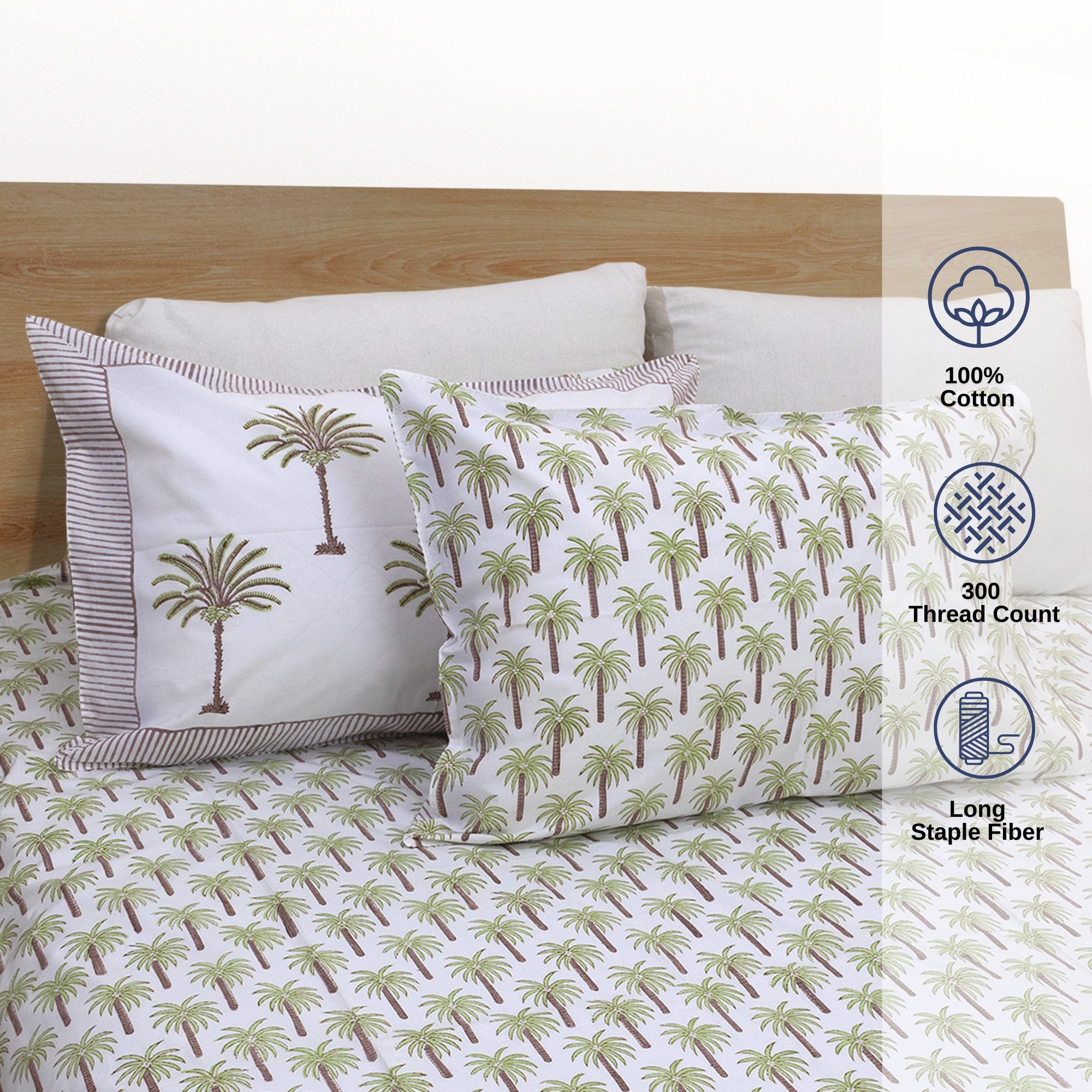 Small Palm | Premium Bedsheet