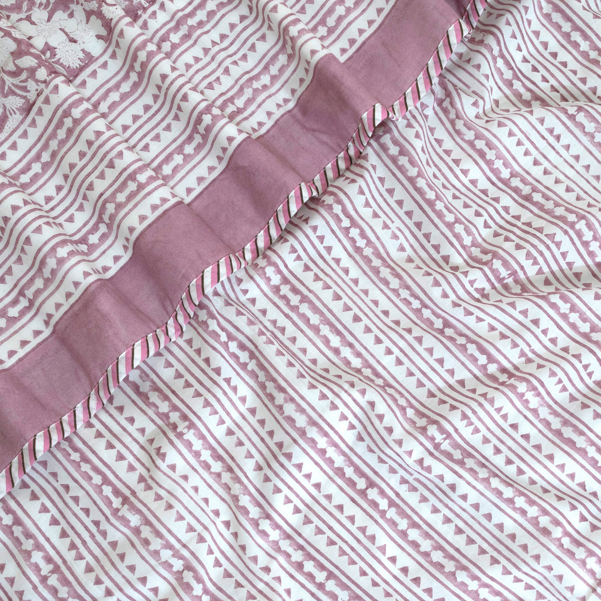Vintage Pink Kalamkari | Dohar | Summer Blanket