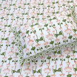 Lotus Vines | 300TC Bedsheet | 2 Pillow Covers | Mulmul Cotton Dohar