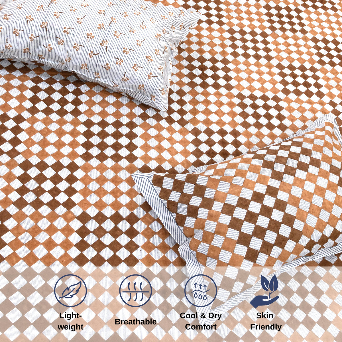 Geometric Square   | Premium Bedsheet