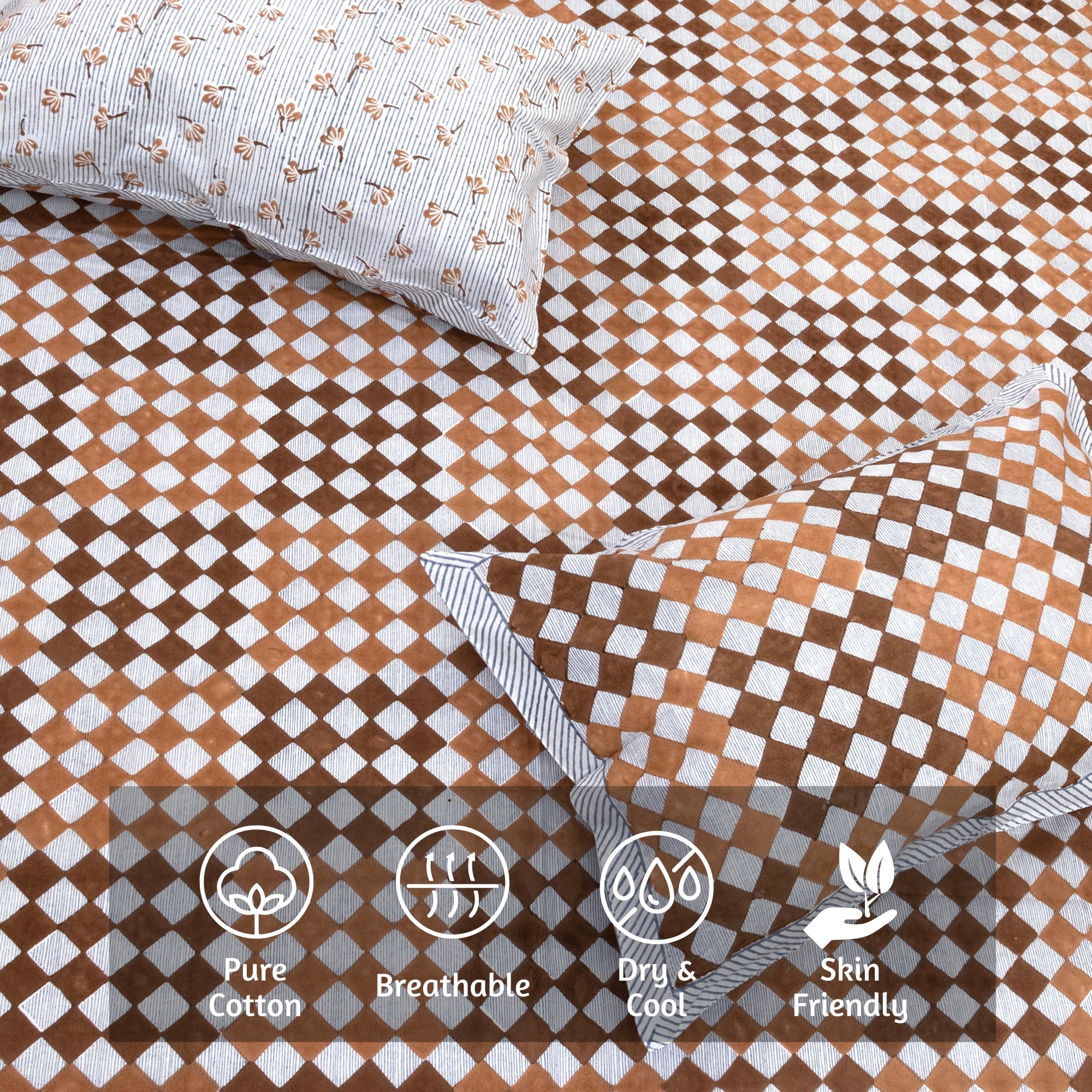 Geometric Square | Fine Quality Bedsheet