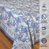 White Birds on Blue |300TC Mercerized Cotton Bedsheet