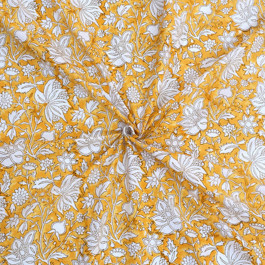 Yellow Kalamkari | 210TC Pure Cotton