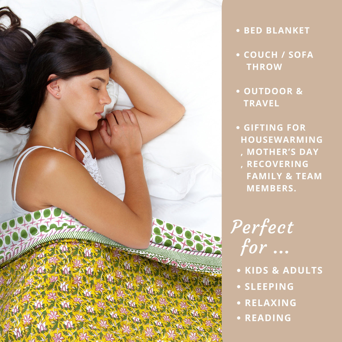 Pink Floral Pond | Dohar | Summer Blanket